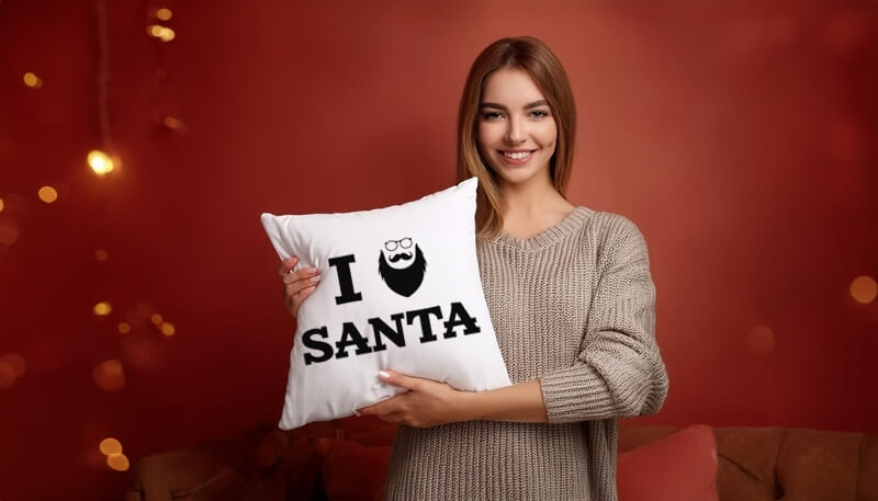 polštář I love Santa